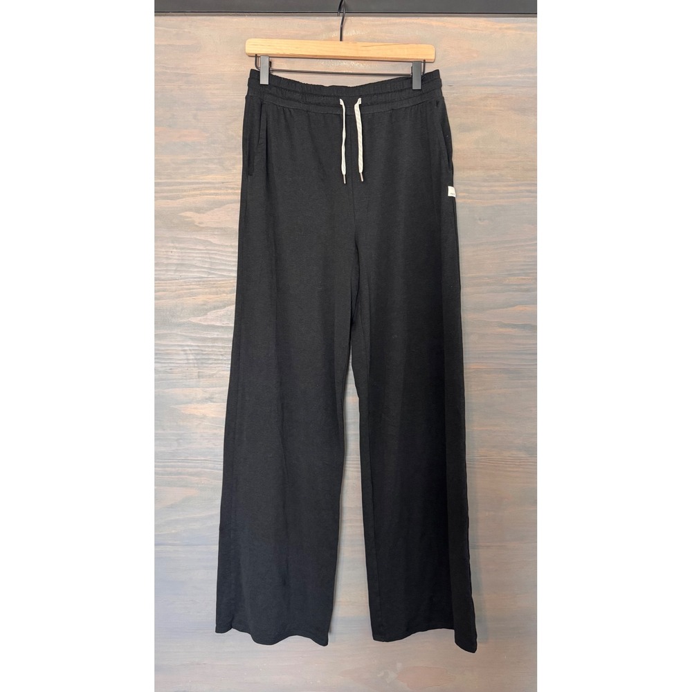 Vuori Halo Essential Wideleg Lounge Pants Black DreamKnit VW4023-L Womens Medium